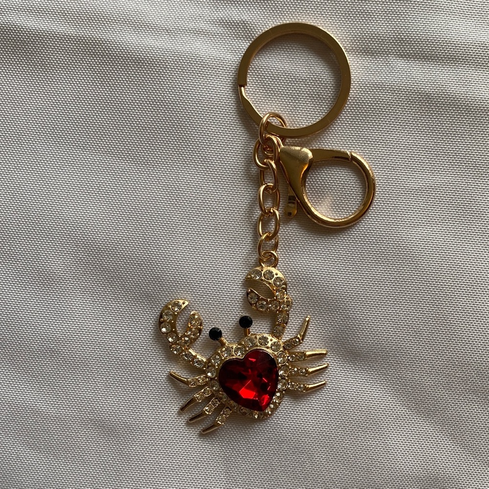 Gold and Red Scorpion Keychain